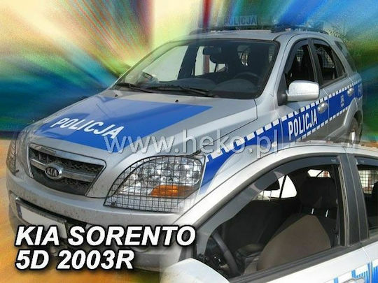 Heko Σετ Ανεμοθραύστες Αυτοκινήτου Μπροστινοί Σκούρο Φιμέ για Kia Sorento 2τμχ