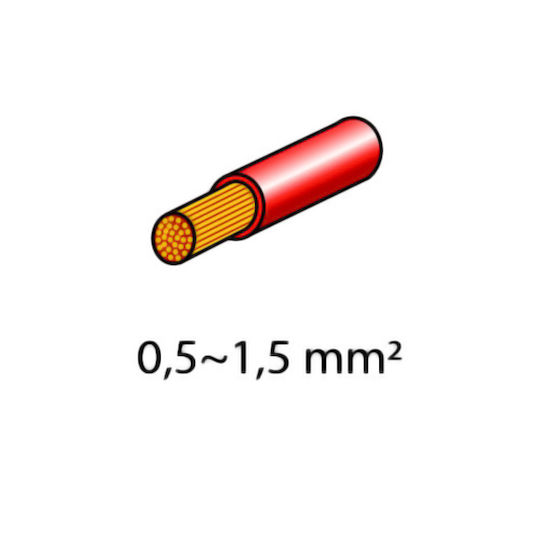 Lampa Bullet & Receptacle Connector Kit 40Pcs Комплект електрически терминали с изолация Червен в комплект от 40бр