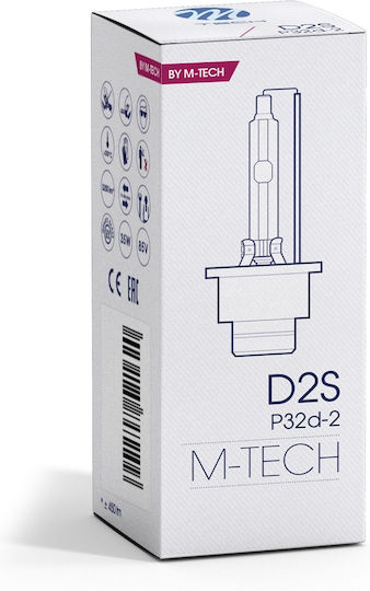 M-Tech Λάμπα Αυτοκινήτου & Μοτοσυκλέτας D2S Xenon 5000K Φυσικό Λευκό 12-24V 35W 1τμχ