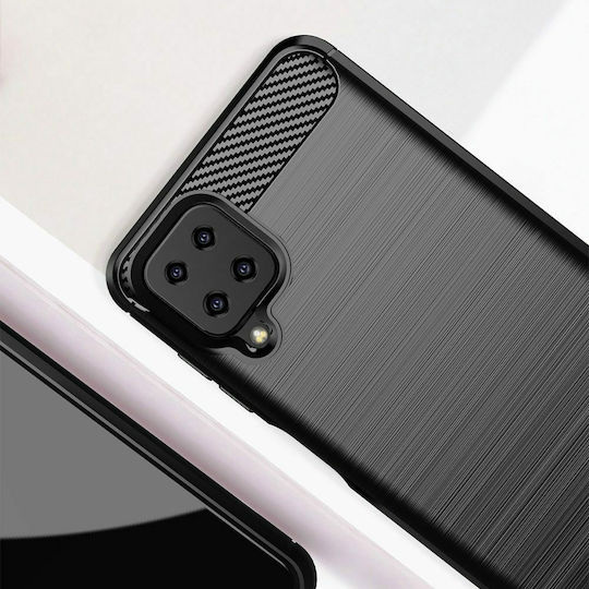 Forcell Carbon Back Cover Silicone Black (Galaxy A12)