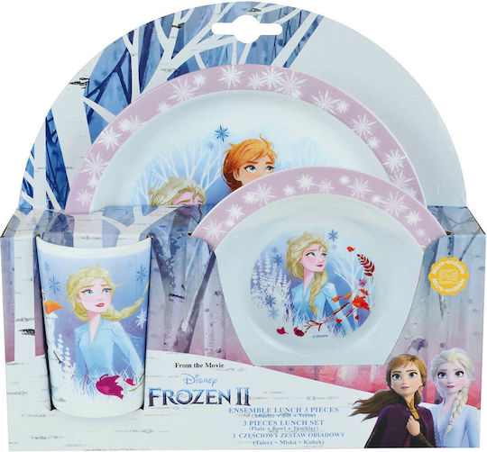 Trudeau Σετ Φαγητού Disney Frozen από Πλαστικό Μωβ 3τμχ για 6+ μηνών