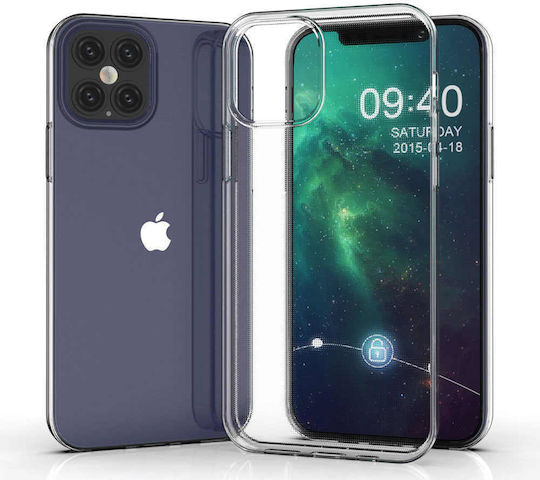 Hurtel 0.5mm Back Cover Σιλικόνης 0.5mm Διάφανο (iPhone 12 / 12 Pro)