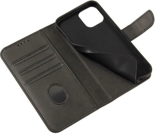 Hurtel Book Synthetic Leather Black (Huawei P40 Lite 5G)