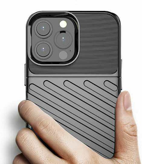 Powertech Back Cover Silicon Negru (iPhone 13 Pro Max)