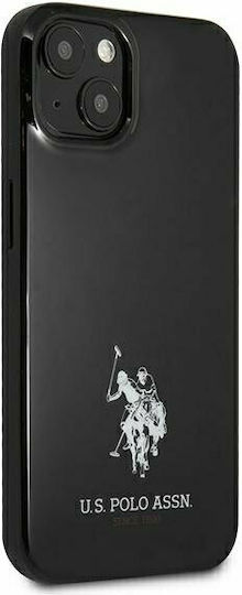 U.S. Polo Assn. Horses Logo Back Cover Plastic Black (iPhone 13 mini)