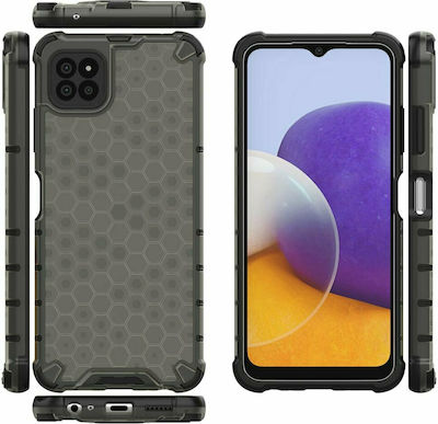 Hurtel Honeycomb Armor Back Cover Σιλικόνης Ανθεκτική Μαύρο (Galaxy A22 5G)