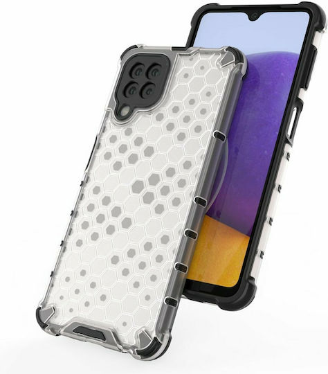 Hurtel Honeycomb Armor Back Cover Silicone Transparent (Galaxy A22 4G)