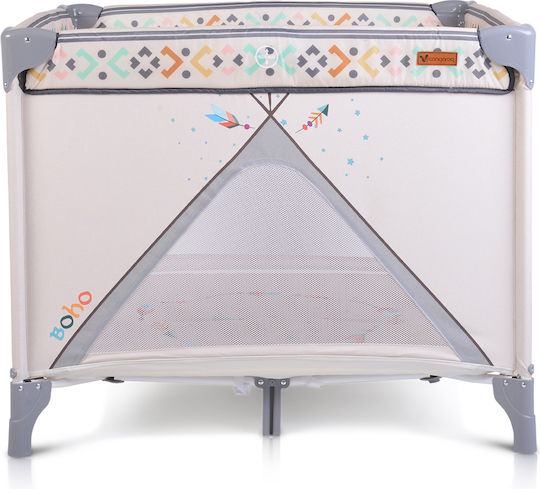 Cangaroo Boho Playpen with Mattress Beige 100x100cm
