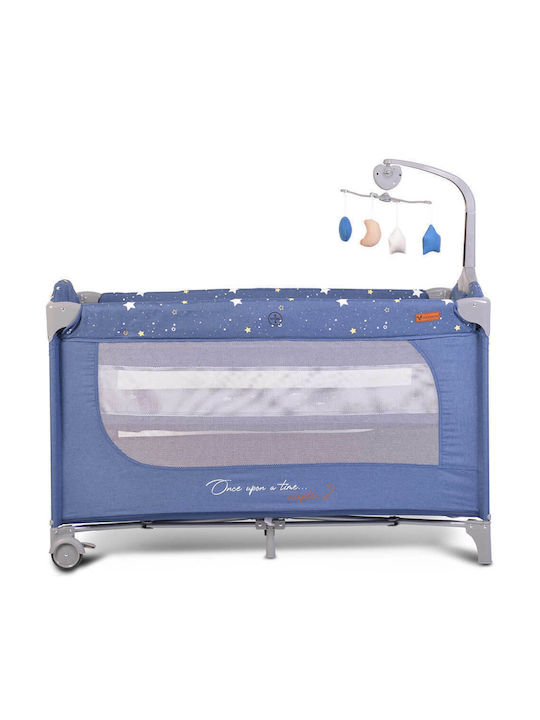 Cangaroo Once Upon A Time Playpen 2 Levels with Mattress Jeans 125x62cm