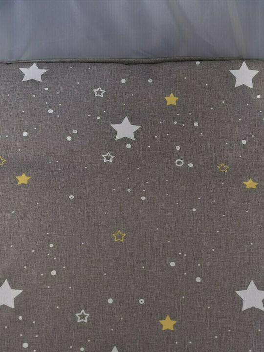 Cangaroo Once Upon A Time Playpen 2 Levels with Mattress Gray 125x62cm