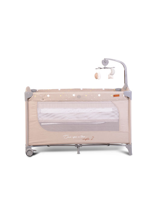 Cangaroo Once Upon A Time Playpen 3 Levels with Changing Table & Mattress Beige 125x62cm