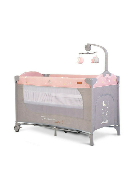 Cangaroo Once Upon A Time Playpen 3 Levels with Changing Table & Mattress Pink 125x62cm