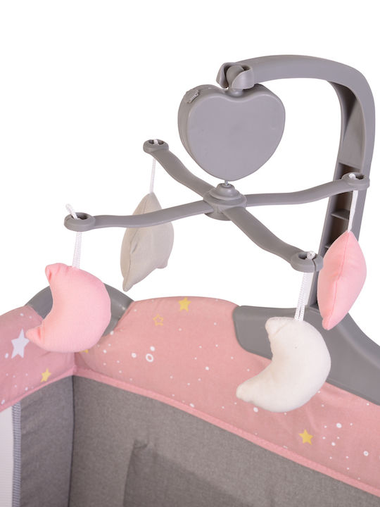 Cangaroo Once Upon A Time Playpen 3 Levels with Changing Table & Mattress Pink 125x62cm