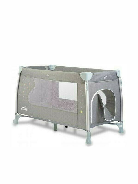 Cangaroo Isleep Playpen 2 Levels with Changing Table & Mattress Gray 120x60cm