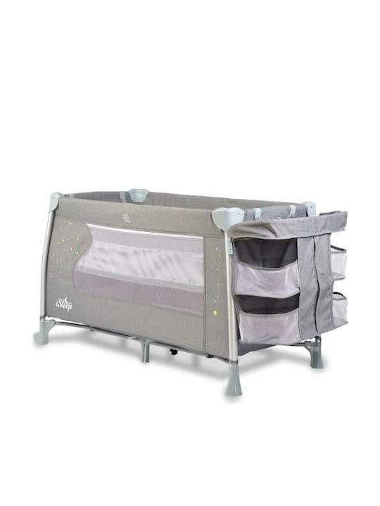 Cangaroo Isleep Playpen 2 Levels with Changing Table & Mattress Gray 120x60cm