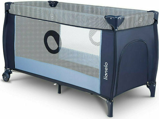 Lionelo Sven Plus Loc de joacă 2 Nivele cu Schimbător & Saltea Albastru marin 127x65cm