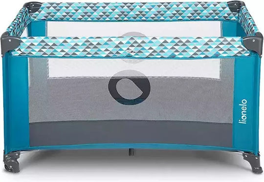 Lionelo Stefi Кошара за игра с Матрак Зелен тюркоаз 125x65см