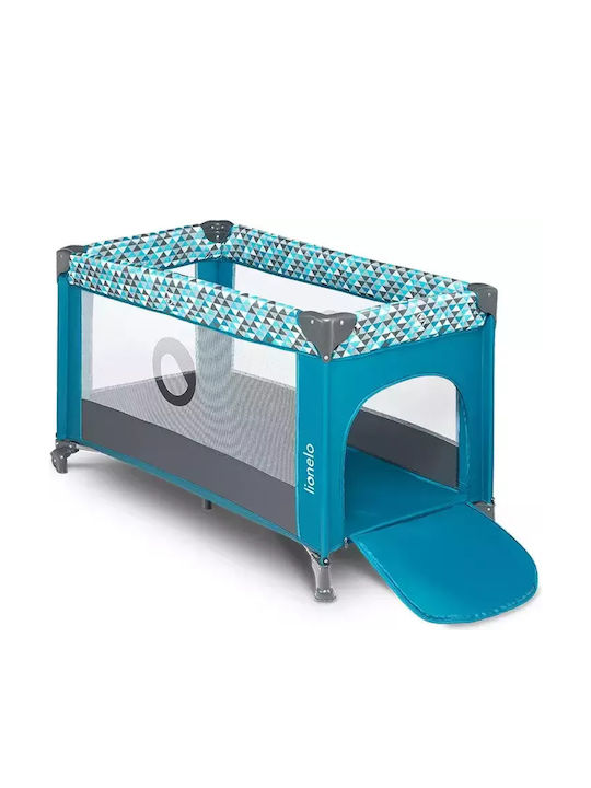 Lionelo Stefi Playpen with Mattress Green Turquoise 125x65cm