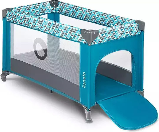 Lionelo Stefi Кошара за игра с Матрак Зелен тюркоаз 125x65см