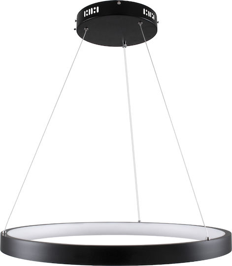 GloboStar Nemesis Κρεμαστό Φωτιστικό Μαύρο LED με Ρυθμιζόμενο Λευκό Φως 60x60εκ.