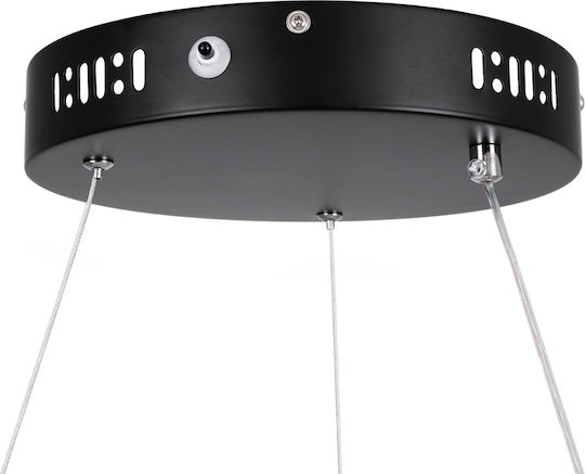 GloboStar Nemesis Κρεμαστό Φωτιστικό Μαύρο LED με Ρυθμιζόμενο Λευκό Φως 60x60εκ.