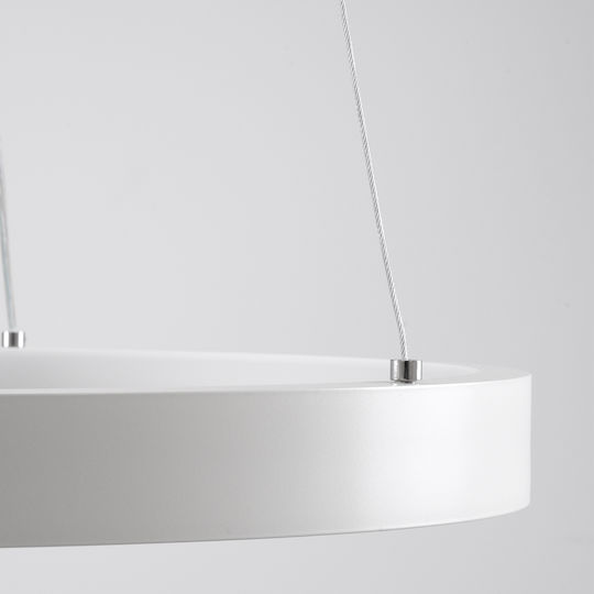 GloboStar Nemesis Κρεμαστό Φωτιστικό Λευκό LED 106x106εκ.