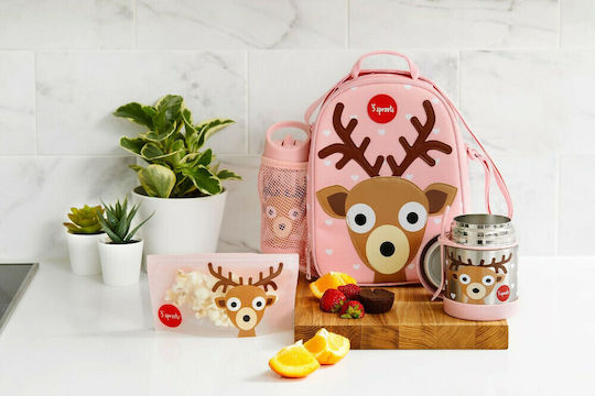 3 Sprouts Deer Baby Thermos for Food Stainless Steel 350ml