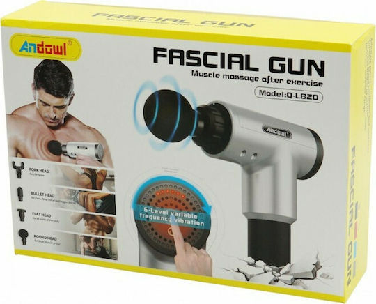 Andowl Gun Massage for the Legs, the Body & the Hands with Vibration Silver