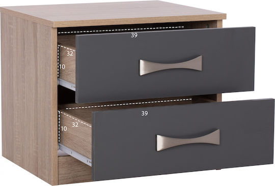 Ξύλινο Sonoma - Γκρι 48x40.5x42cm Ξύλινο Sonoma - Γκρι 48x40.5x42cm