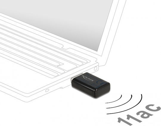 DeLock 12550 Αντάπτορας Δικτύου USB με Ασύρματη Σύνδεση Wi-Fi 1167Mbps