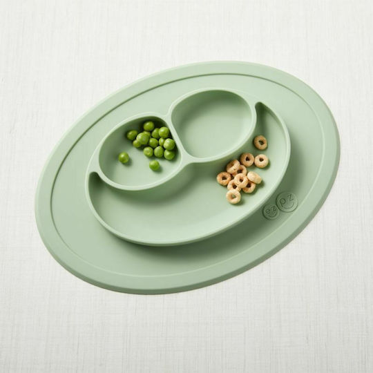 Ezpz Green Happy Mini Silicone Tray For 4+ Months
