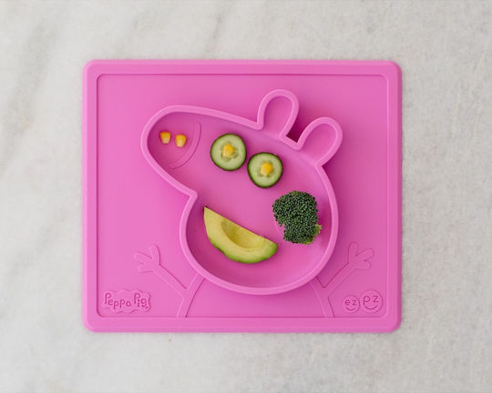 Ezpz Pink Peppa Pig Silicone Tray for 6+ Months