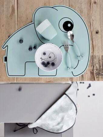 Done by Deer Blue Dreamy Dots Silicone Placemats