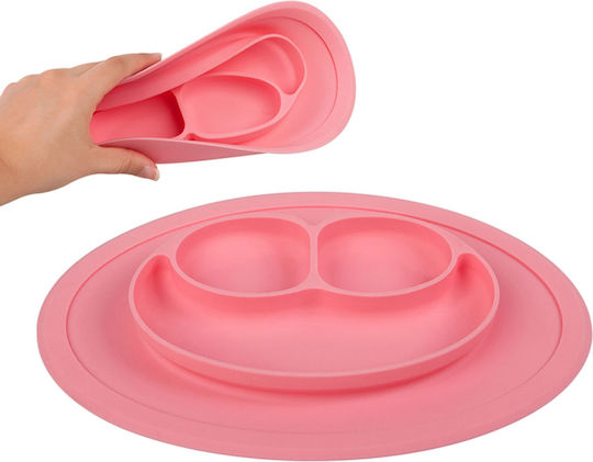 Kiokids Silicone Baby Tray for 6+ months Pink