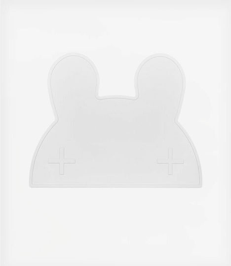 We Might Be Tiny Silicone Baby Placemat Bear White