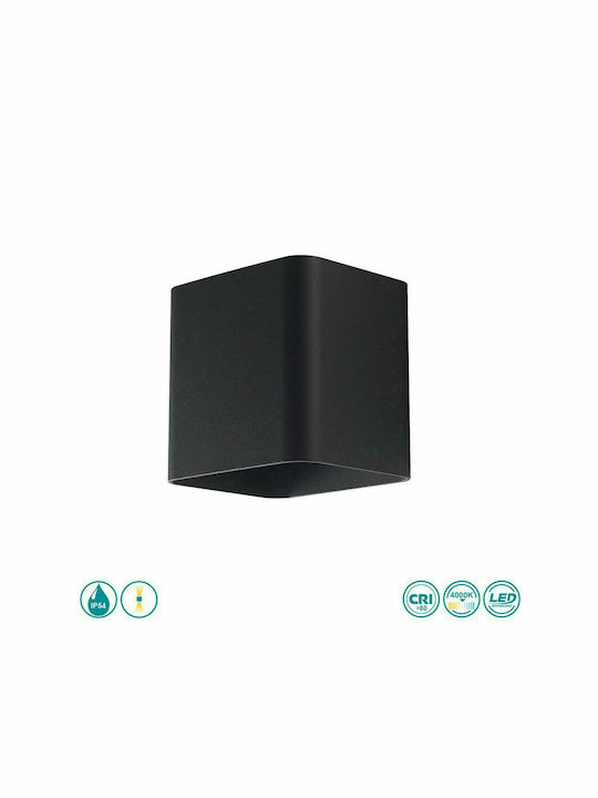 Fan Europe Biome Wandmontierte Außen-Deckenleuchte LED IP54 7W mit Natürliches Weiß Licht Doppelstrahl 11x11x9.5εκ.
