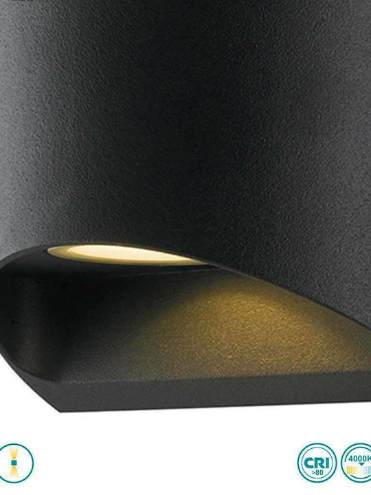 Fan Europe Veyron Wall-Mounted Outdoor Ceiling Light LED IP54 7W with Natural White Light Double Beam 12.3x13x6.9εκ.