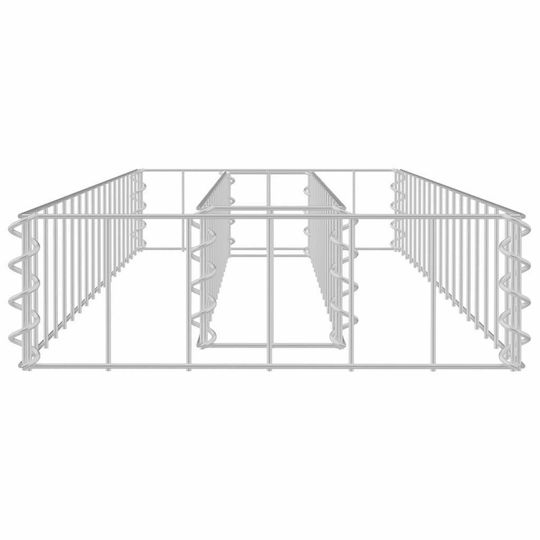 vidaXL Garden Fencing Material Pot with raised 90x30x10cm 1pcs Silver