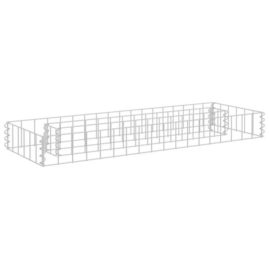 vidaXL Garden Fencing Material Pot with raised 90x30x10cm 1pcs Silver