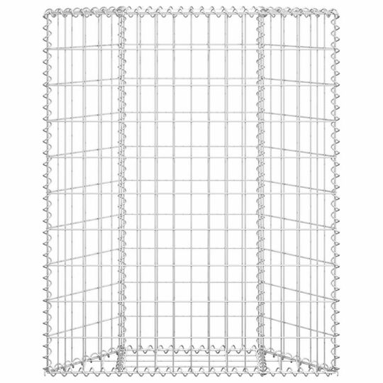 vidaXL Raised Planter Trapezoid Garden Fencing Material 1pcs Silver