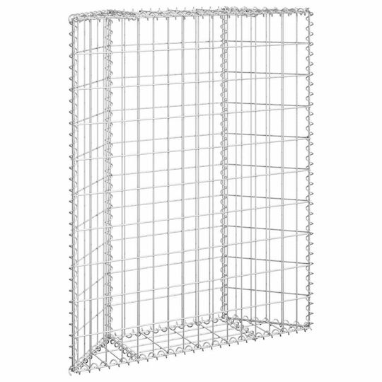 vidaXL Raised Planter Trapezoid Garden Fencing Material 1pcs Silver