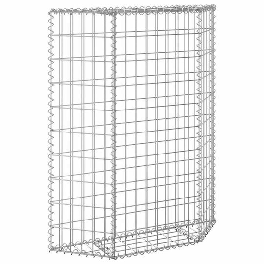 vidaXL Raised Planter Trapezoid Garden Fencing Material 1pcs Silver