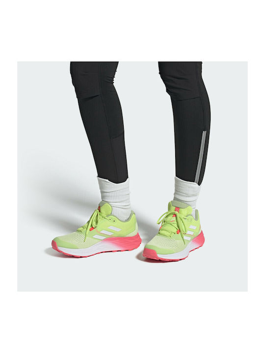 Terrex Two Flow Damen Sportschuhe Trail Running Almost Lime / Crystal White / Turbo