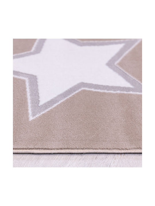 Ezzo Kids Synthetic Rug A161ACD Stars 133x190cm 6mm Beige