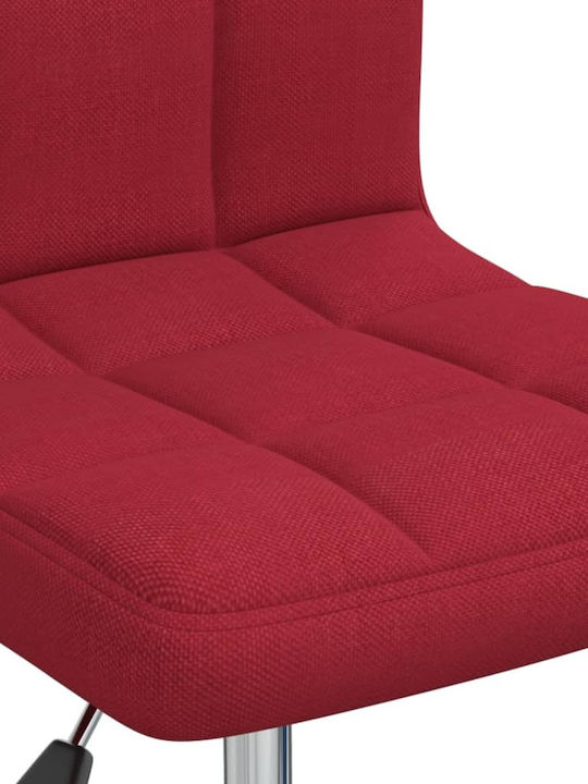 Swivel Visitor Chair with Wheels Μπορντό 40x47x74.5cm