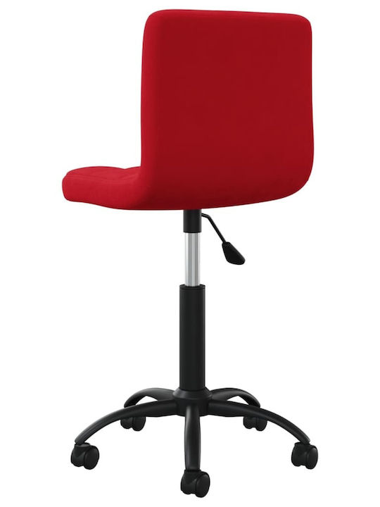 Rotativă Scaun Vizitator cu Roți Roșu 40x47x76cm 1buc