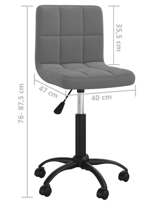 Stuhl mit Rollen Dark grey 40x47x76cm 1Stück