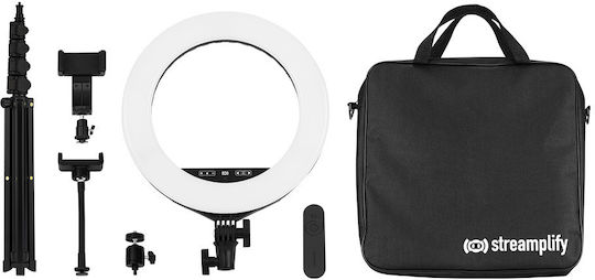 Streamplify Light 14 Ring Light 36cm 3000 - 6000K με Τρίποδο Δαπέδου και Βάση για Κινητό