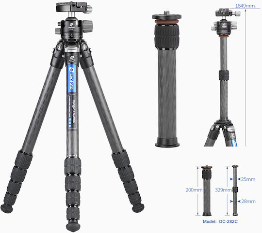 Leofoto Leofoto LS-285C Carbon Fiber Camera Tripod Up to 153cm and 10kg Maximum Load