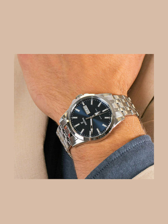 Festina Mens Ρολόι Μπαταρίας με Μεταλλικό Μπρασελέ